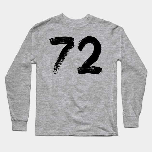 Number 72 Long Sleeve T-Shirt by Erena Samohai